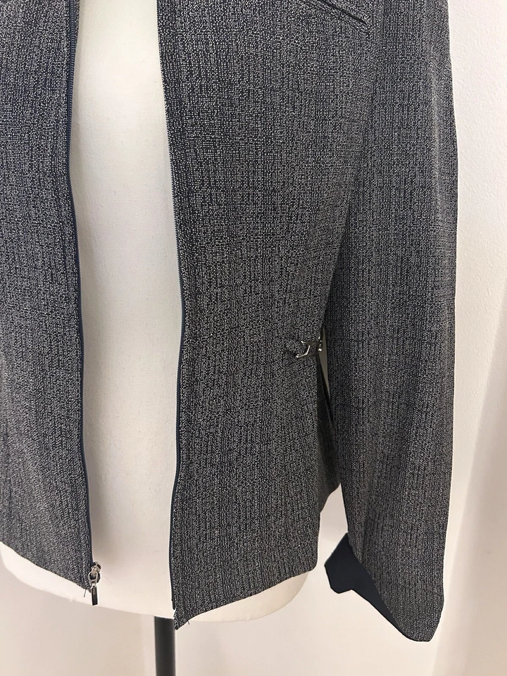 Perceptions Blazer Womens Size 4p Shell Gray Work Office Casual Jacket and Shell Foto 2 de 4