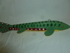 Vintage 9-1/2 Inch Wood Unsigned Ice Spearing Decoy  Lot J-263