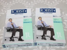 2 Pair Jobst Men's Compression Dress Knee Socks-8-15 mmHg-Medium-NEW
