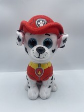 Ty Beanie Boos Paw Patrol Marshall Fireman Dalmatian Dog Plush