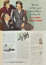 1944 Eastman Kodak Co Film Vintage Ad U S Cadet Nurse Corps