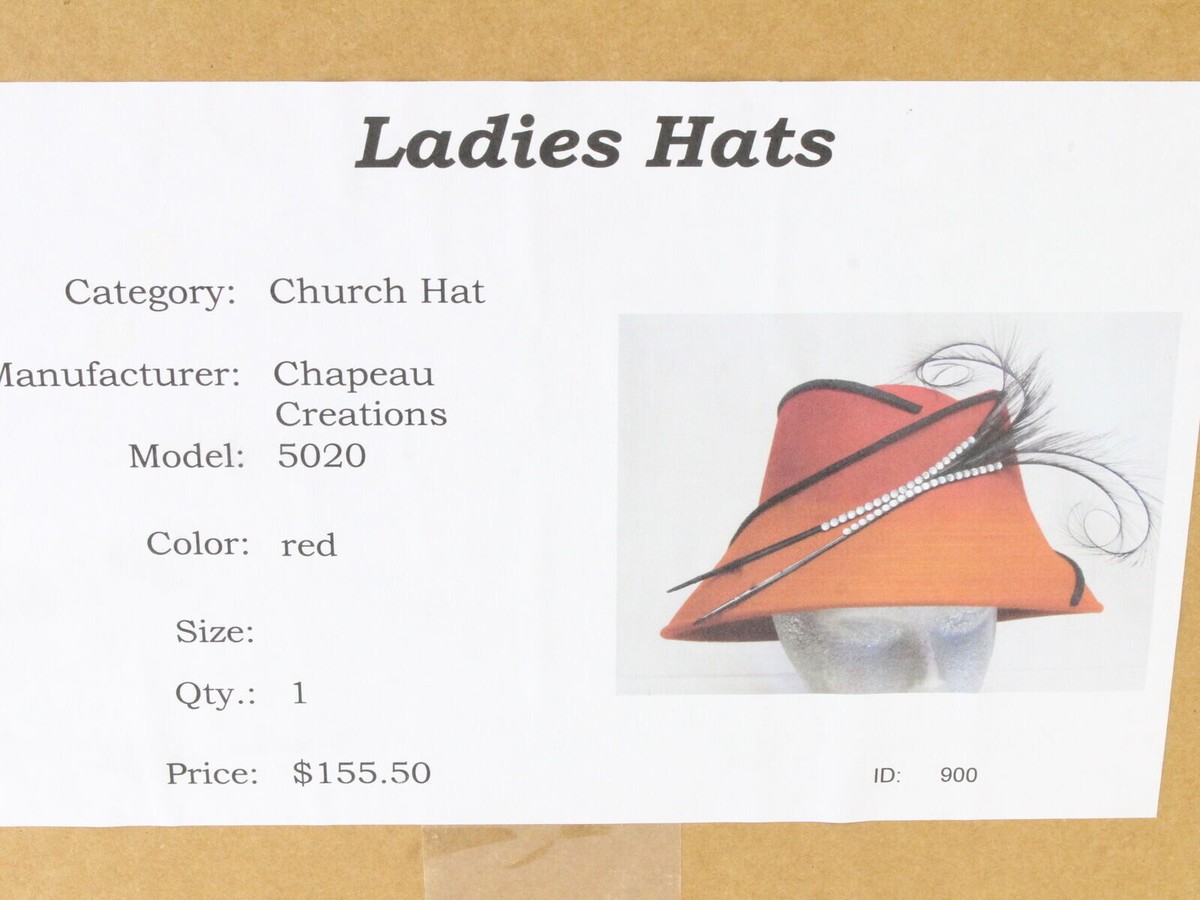 Chapeau Creations Ruth Kropveld Chic Red Black Designer 