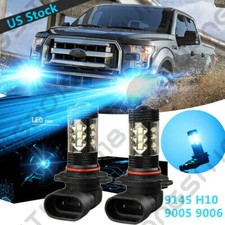 For Ford F150/F250 2002-2010 -Ice Blue H10 9145 Fog Light 8000K LED Bulbs 80W US