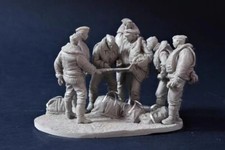1/32 Scale WWII German Soldier Briefing Resin Model Kit Military Unassembled