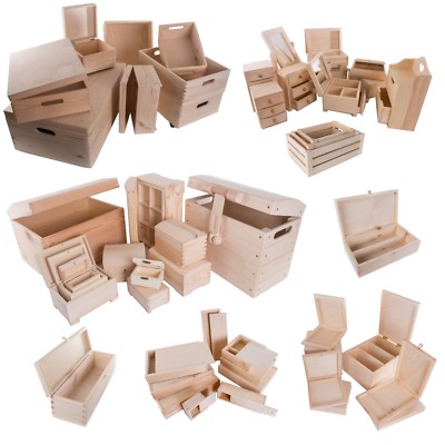 Auswahl aus 100 großen & XL Holz Aufbewahrungsboxen / Holztruhe Truhe Kiste Box