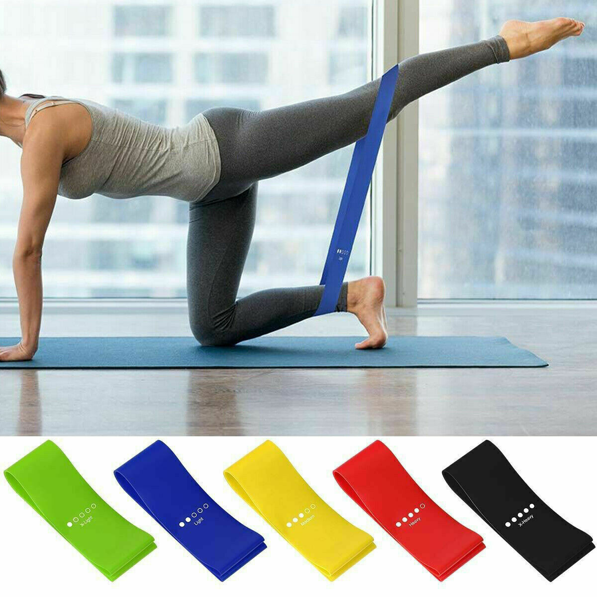 Fasce Elastiche Di Resistenza Per Fitness E Fisioterapia – Set Da 3 Con Custodia Portatile, Livelli Diversi