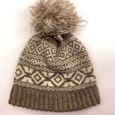 Wigwam Made USA Interesting Geometric Pattern Winter Pom Pom Hat