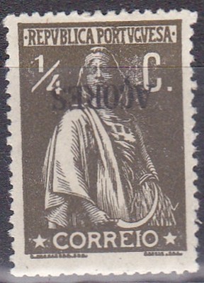 PORTUGAL 1/4C Ceres 1912- Inverted Açores+ Print error- MH no faults