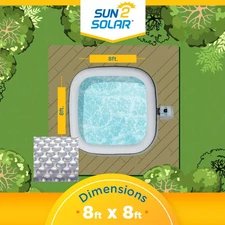 Sun2Solar 1200 Series Square Clear Swimming Pool Solar Cover  - Choose Size