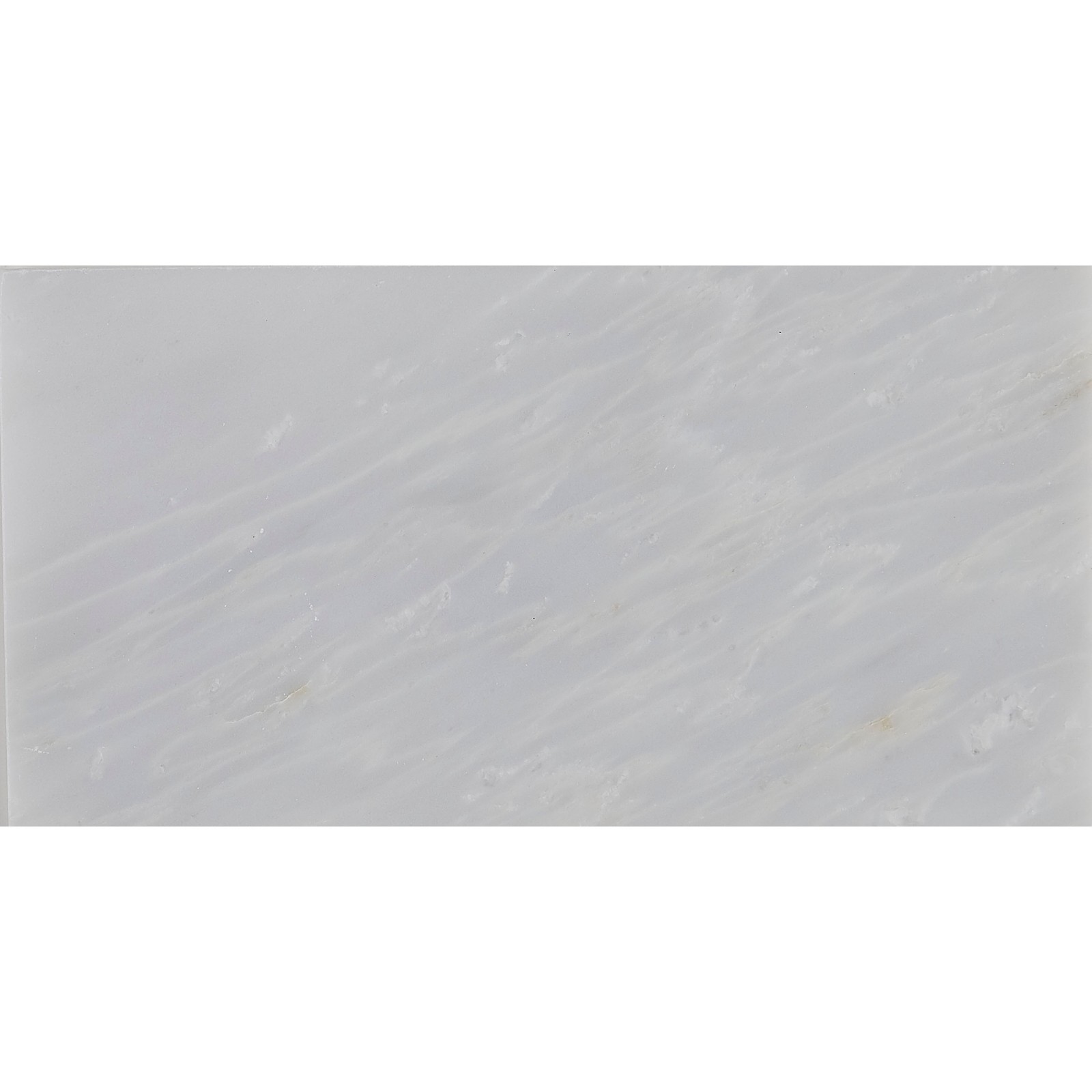 Honed First Snow Marble Field Tile 3x6 Inches
