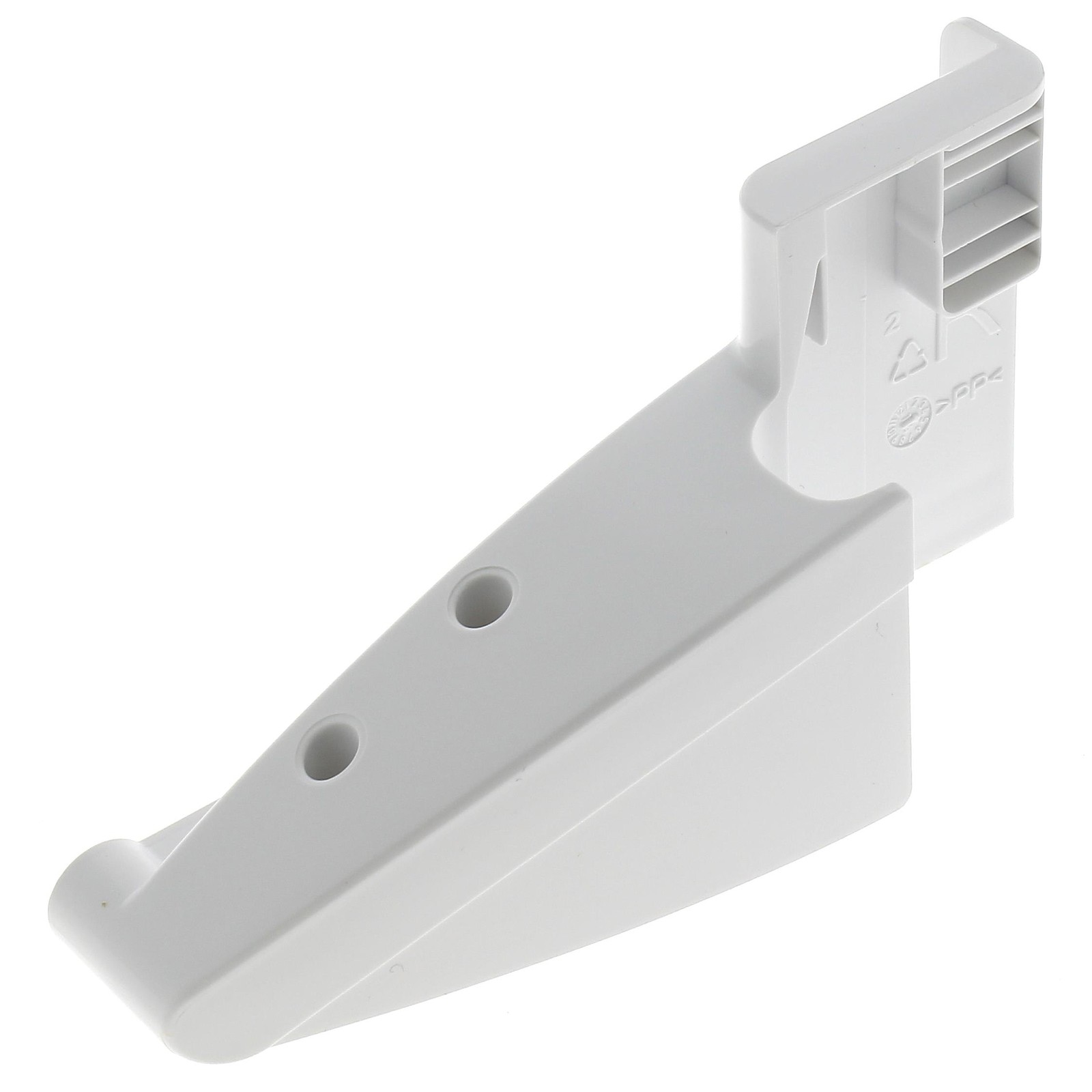 Embout balconnet droit 7426772 robuste en polymère blanc pour réfrigérateur Liebherr