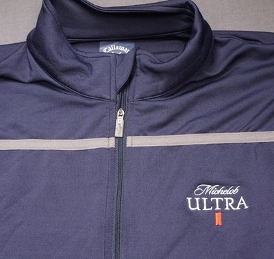 Michelob Ultra 1/4 Zip Mens Medium Blue Callaway Weather Series