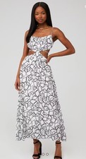 Anthropologie ASTR The Label Cut Out Sanger Dress White/Black Size Large