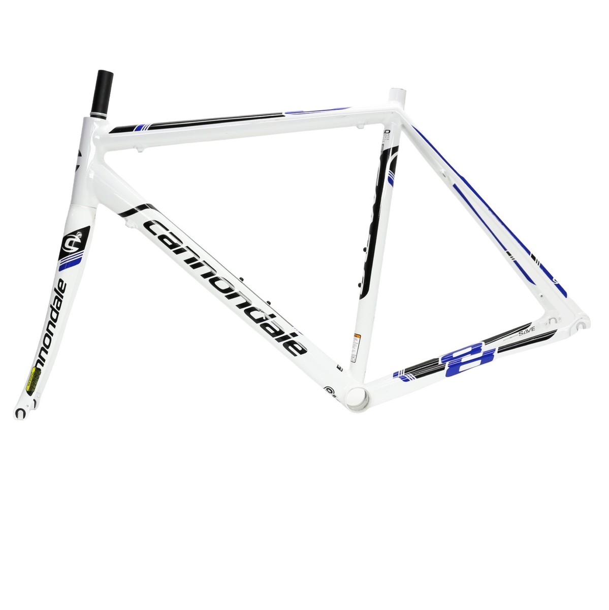 Cannondale CAAD8 54cm Frame/Fork White/Black/Blue Top Tube Dent