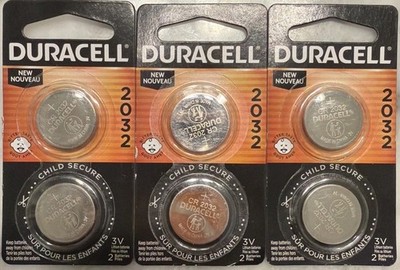 6 Pack: Duracell 2032 CR2032 DL2032 CR Lithium Button Cell Battery Exp. Mar 2032