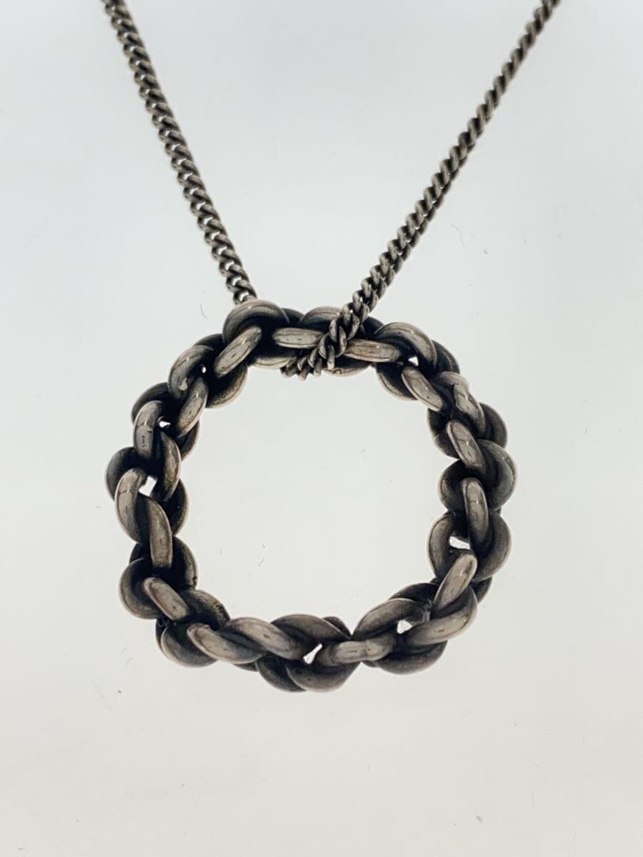 COLLANA SAINT LAURENT ARGENTO CON TOP DA UOMO Usata