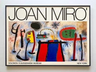 JOAN MIRO RARE 1986 LITHOGRAPH PRINT FRAMED MODERNIST POSTER