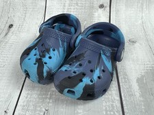 Crocs Classic Clogs Kid's Unisex Tie Dye Blue Size 4 0033