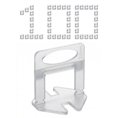100x Fliesen Nivelliersystem Clips 2.0mm Für Wand & Boden Verlegehilfe