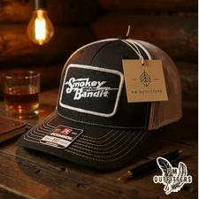 Vintage Smokey and The Bandit Logo Embroidered Patch Richardson 112 Trucker Hat