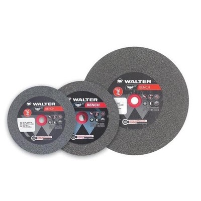 Walter 12E553 1.25 x 8 x 1 in. Bench Grinding Wheel - Arbor - Type 1 Coarse G...