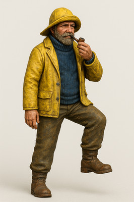 TG64C 1/15 Scale Billings Crew Figure - Bearded Sailor