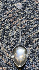 STERLING SILVER CHINESE SOUVENIR SPOON BAMBOO STEM