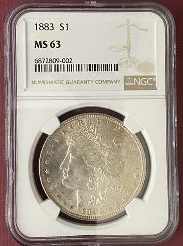 1883-P MORGAN SILVER DOLLAR NGC MS63