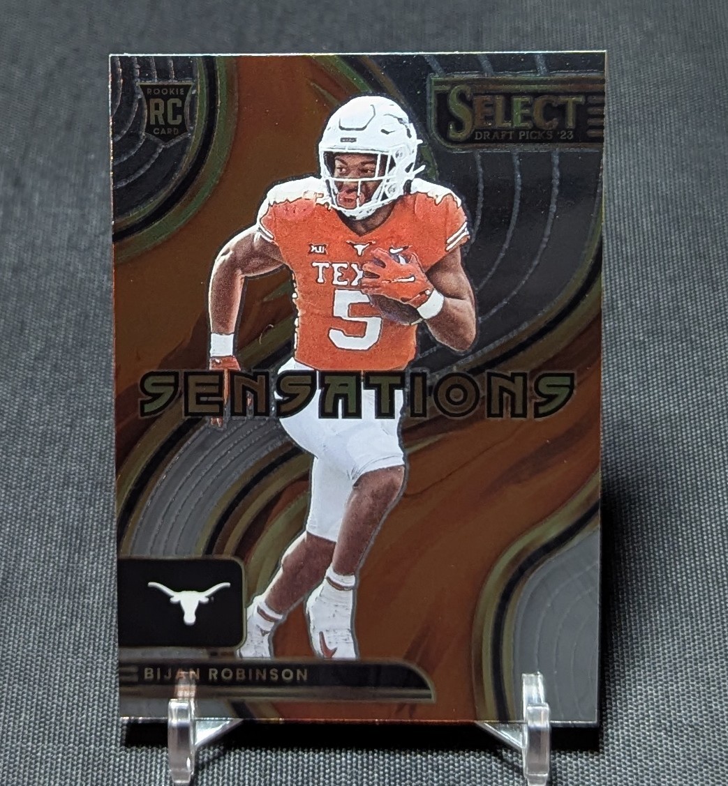 Bijan Robinson Sensations Rookie 2023 Select Draft Picks Card Longhorns/Falcons