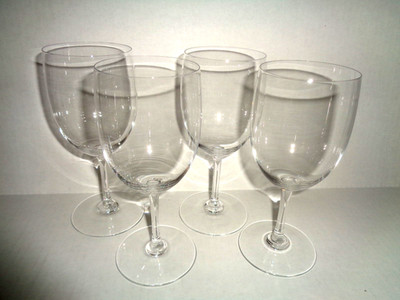Baccarat PERFECTION  (4) CRYSTAL WINE GLASSES / WATER GOBLETS  France 6 1/2''