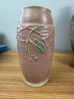 Roseville Cremona 1927 Art Pottery Pink Green Floral Matte Glaze Vase #355-8