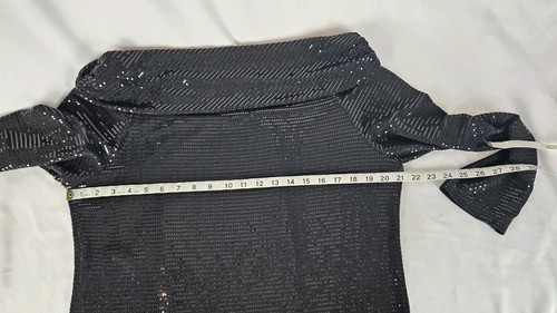 2 Piece Marc Cain Designer Black Sequin Pants Suit Cowl NeckSize N6 US SIZE 12 - Picture 15 of 17