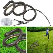 43" Fake Realistic Snake Lifelike Scary Rubber Toy Prank Party Joke Easter Gift