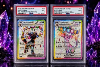 Pokemon TCG PSA 9 2025 SVP Promo Holo Umbreon ex 176 & Espeon ex 175 IT