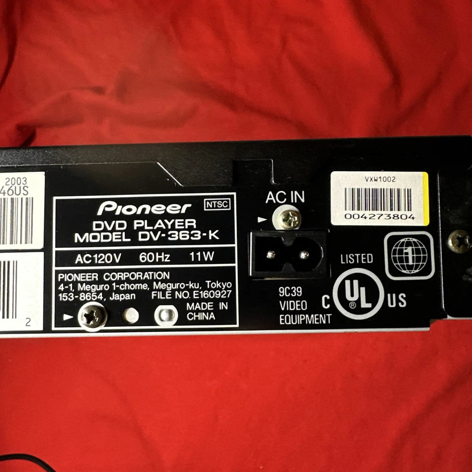 Reproductor de DVD Pioneer DV-363 Foto 4 de 4