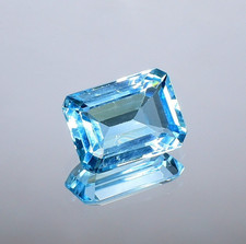 Blautopas facettiert, natürlicher Edelstein, Heilkristalle 12,80 kt 16 x 12 mm