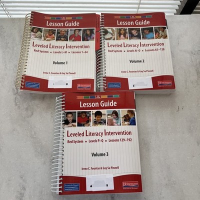 Fountas & Pinnell Leveled Literacy Red System Lesson Guides Volumes 1-3 /2013 PB