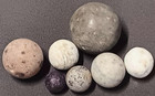 Lot 7 Vintage Clay Rock MARBLES  1 Very LARGE  1 Very SMALL   $ no reserve $ — photo 3