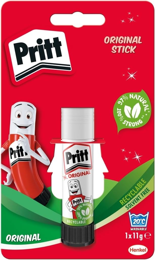 4 X Pritt Stick Glue Stick 11g Washable Non-Toxic for Office-School Home - Image 6