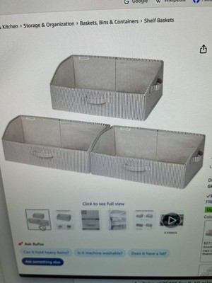 NEW IN PACKAGE StorageWorks Collapsible Fabric Storage Bins, Set of 3