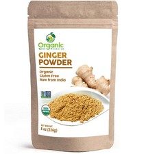 Organic Ginger Powder  8 oz 226g  USDA Organics and 8 Ounce Pack of 1 