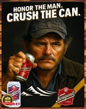 Narragansett Beer - Jaws - Quint - Honor The Man - Metal Sign 11 x 14