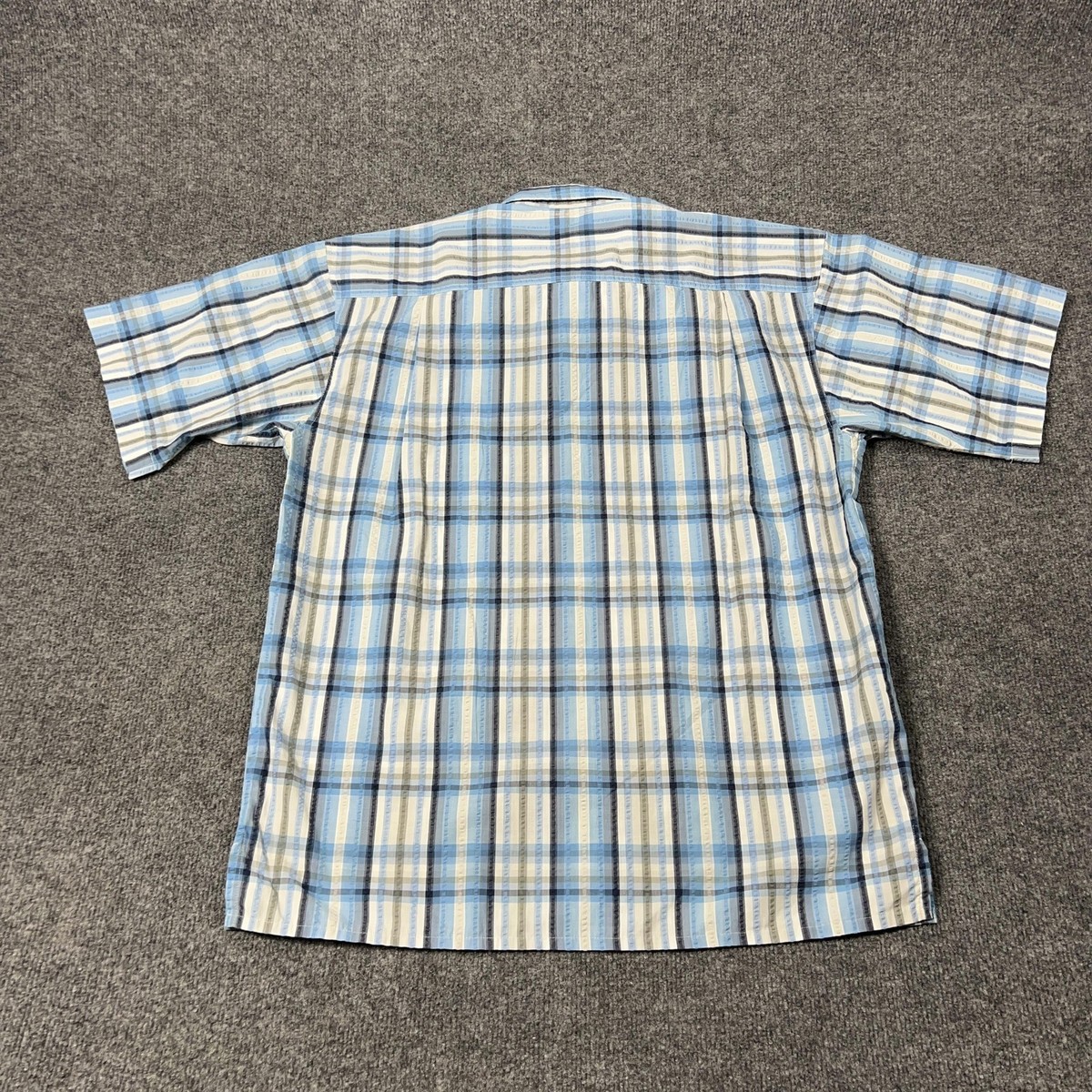 Patagonia Shirt Mens M Blue Plaid Short Sleeve Button Front Pocket