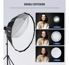 NEEWER 47.2inch/120cm Parabolic Softbox Quick Set up Quick Folding SF120Q