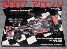McLaren Mercedes Alonso 2007 Show Car 1/43 Scale Rare 14Y JAPAN