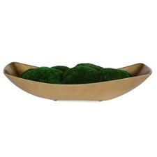 UTTERMOST VENICE MOSS CENTERPIECE 60206 PRESERVED MOSS BRASS BOAT