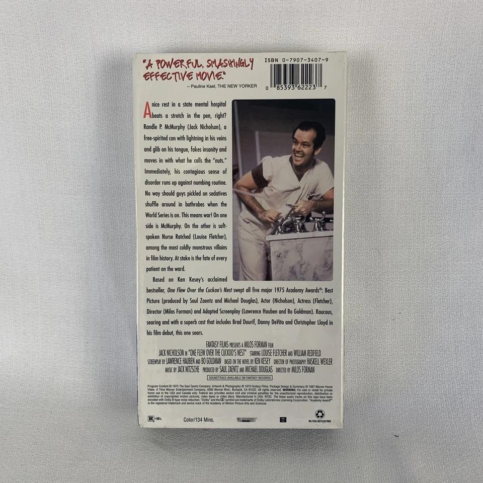 ONE FLEW OVER THE CUCKOO'S NEST NEW SEALED VHS JACK NICHOLSON - Image 2 of 4