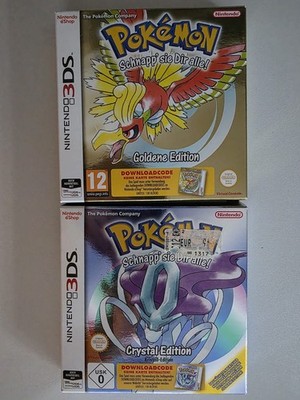 Nintendo 3DS Pokemon Gold, Crystal Edition, Sammler, Code in Box