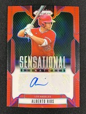 2025 Panini Prizm #SS-AR Alberto Rios Sensational Signatures Red Prizm Auto /99