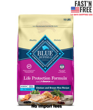 Blue Buffalo Life Protection Small Senior Dry Dog Food, Chicken  Rice 15 lb